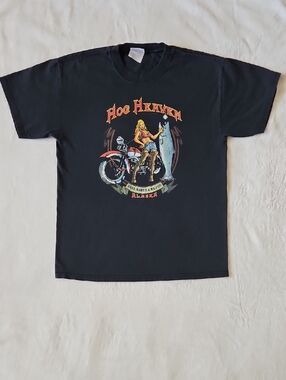 Hog Heaven Graphic Tee - Black with Red & Yellow Print